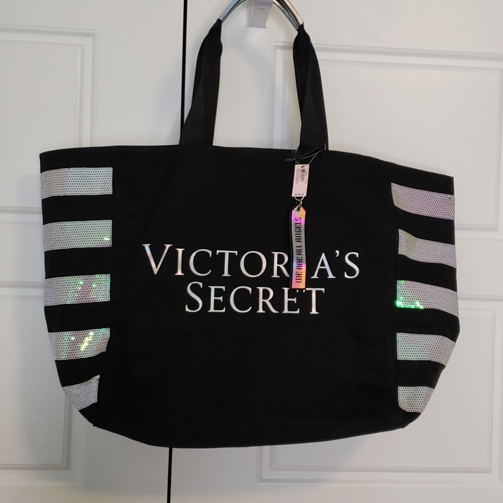 Victoria Secret tote black we are all angels